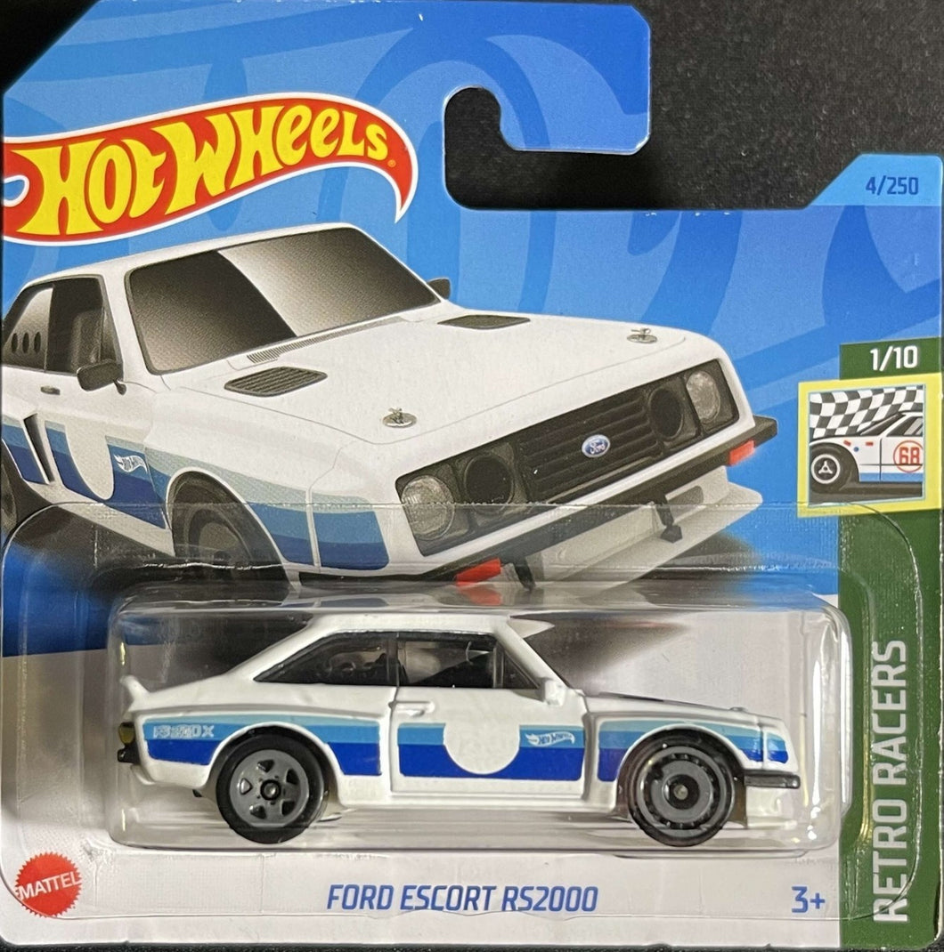 Hot Wheels Ford Escort RS2000, White - NEW