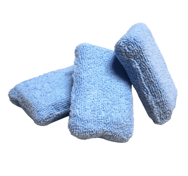 5x10 Microfiber Terry Detailing Sponge Applicator - Blue